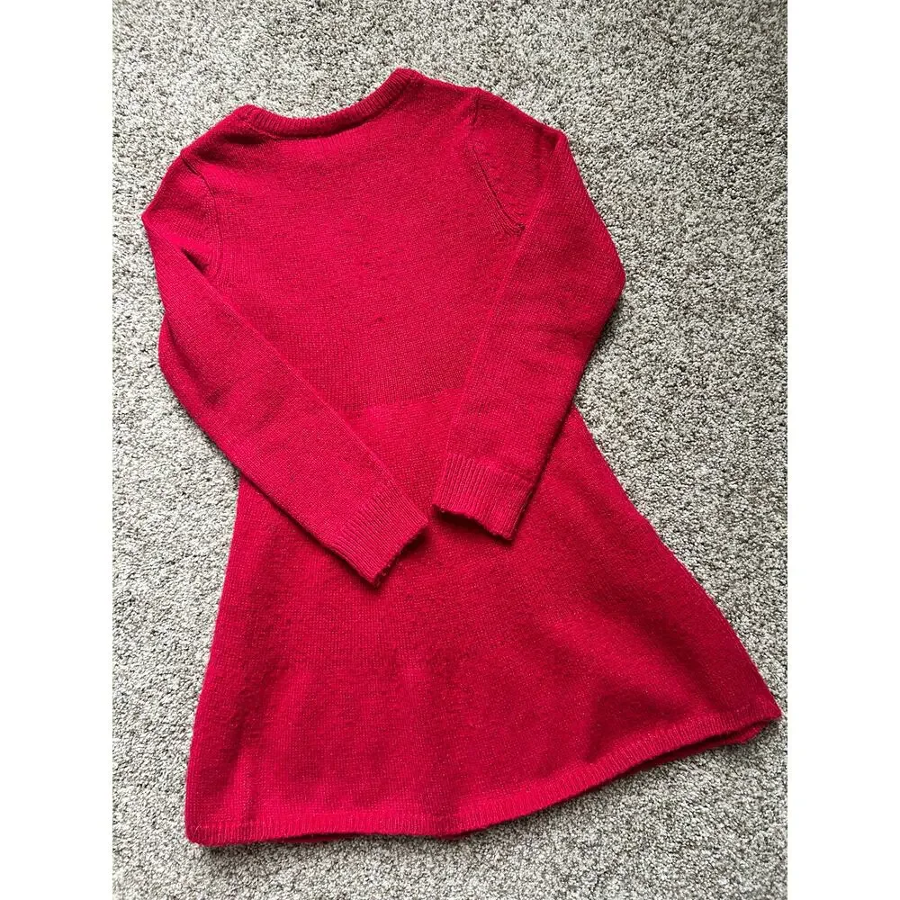 Children's Place Long Sleeve Red Sweater Dress, Size 7/8
